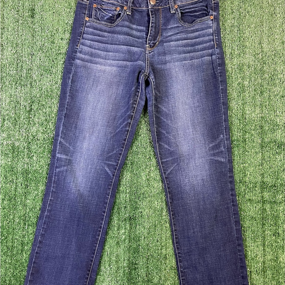 American Eagle Outfitters Dark Blue Straight Leg Jeans